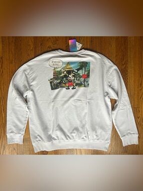 White Mickey Mouse Disney Crewneck Sweatshirt